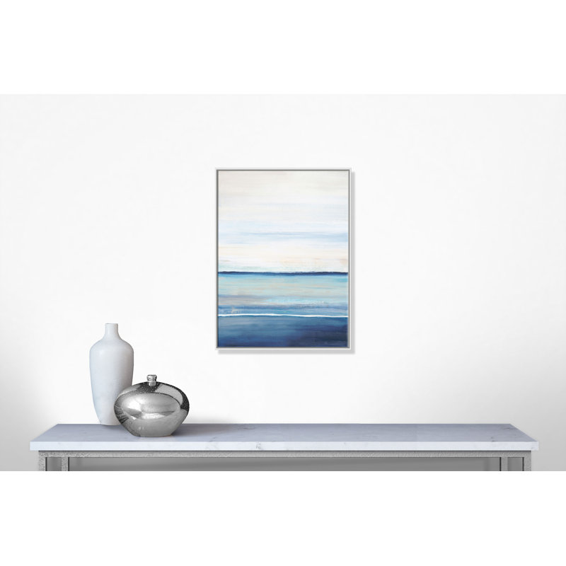 Emmit Distant Whispers - Cadre flottant, reproduction d'art sur toile, Cadre blanc, H 40 po x l 30 po x P 2 po