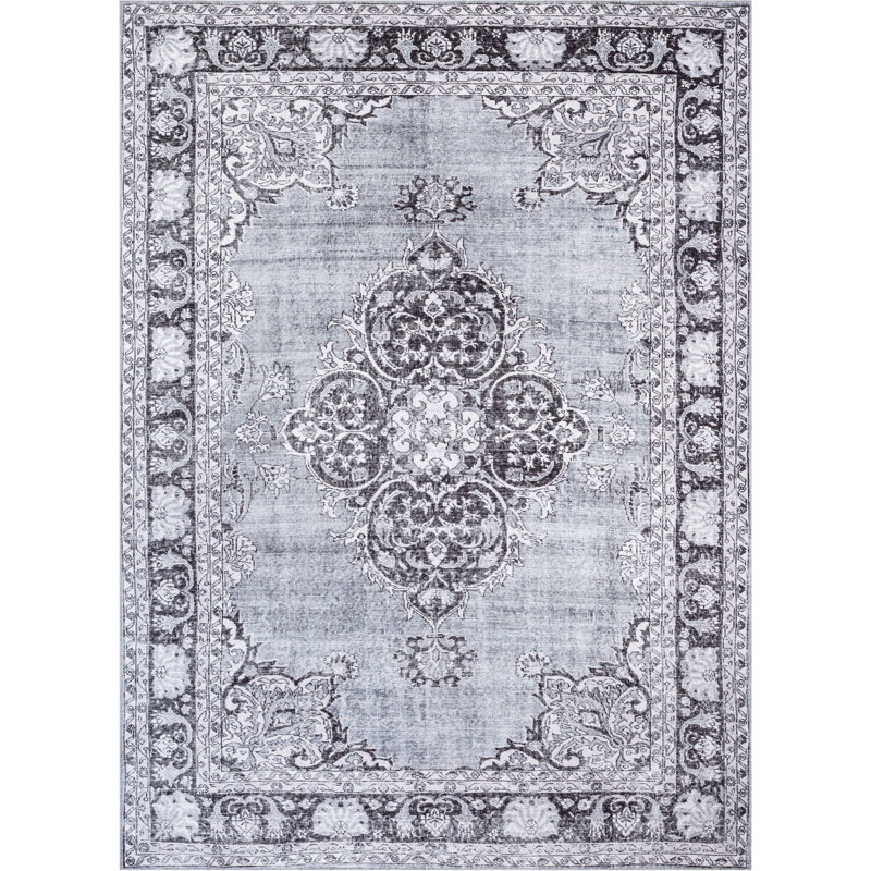 Nile Vintage Power Loom Grey Rug, Rectangle 230 x 290cm
