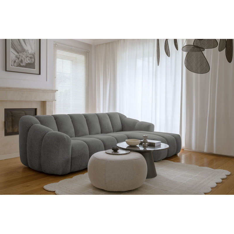 Shell Corner Sofa , 4, Right Hand Facing, Dark Grey