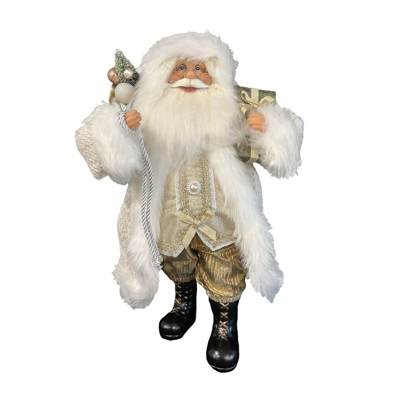 Figurine de père Noël debout 18 po avec sac cadeau Season's Designs
