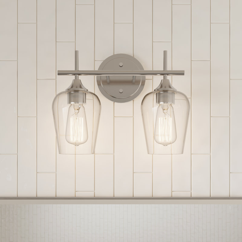 Whalley Dimmable Bathroom Vanity Light, Brushed Nickel, 2