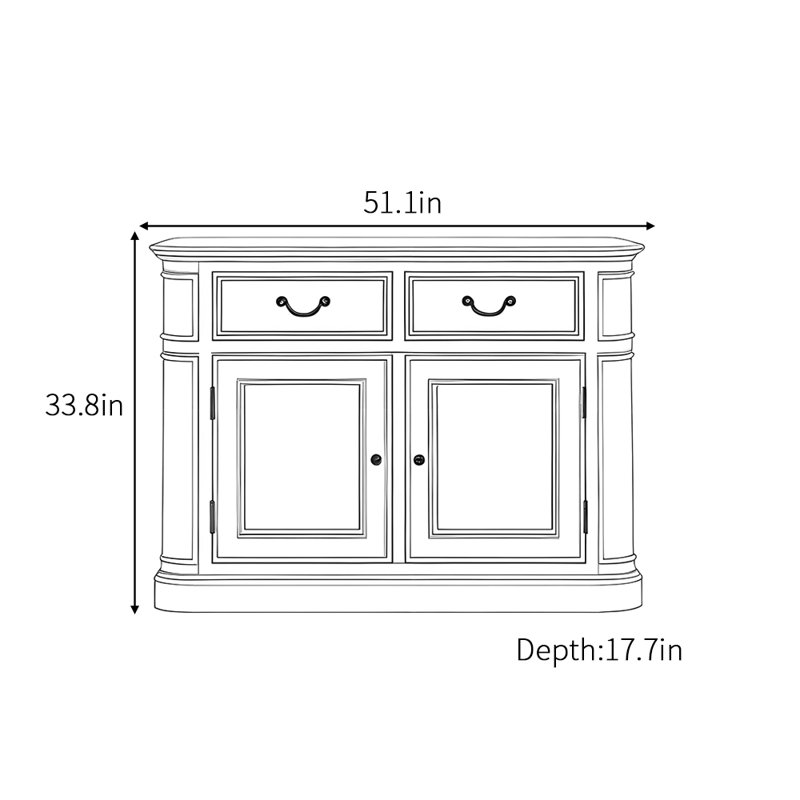 French-style vintage high-end sideboard