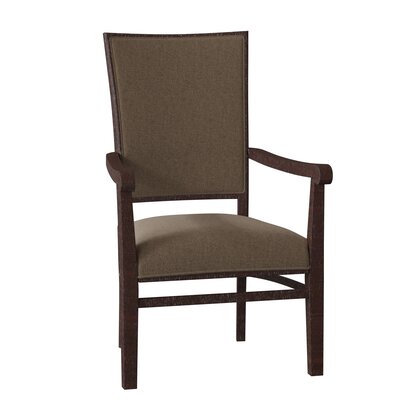 Plymouth Upholstered King Louis back Arm Chair -  Fairfield Chair, 8411-04_ 8789 06_ Espresso