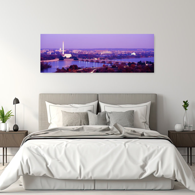 Washington DC, architecture contemporaine abstraite, art mural, H 20 po x l 60 po