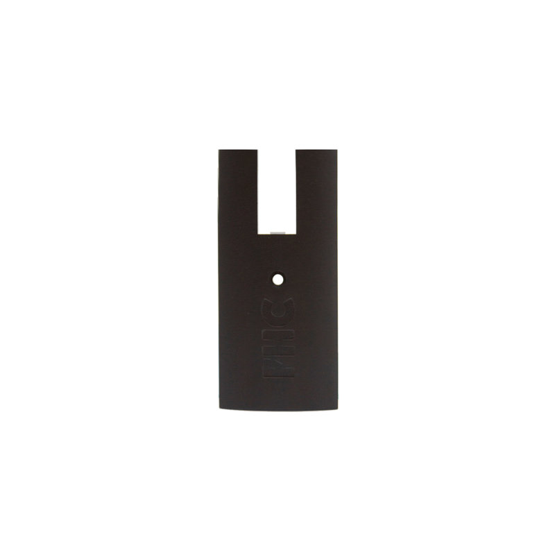 FHC R4SEC12MB 4 capuchon d'extrémité de rail de porte carrée avec finition noir mat