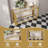 Top And Bottom Double Layer Tempered Glass Console Table And Mirror Finished Stainless Steel Frame-163315424-163315425