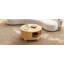 Table basse 31,8 "avec rangement cannelé en bois massif pour le salon
