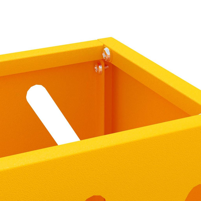 Umbrella Stand With Storage 28 X 12 X 41 Cm Steel, Mustard Yellow