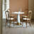 White Round Sintered Stone Dining table