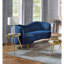 Causeuse capitonnée bleue-36836877
