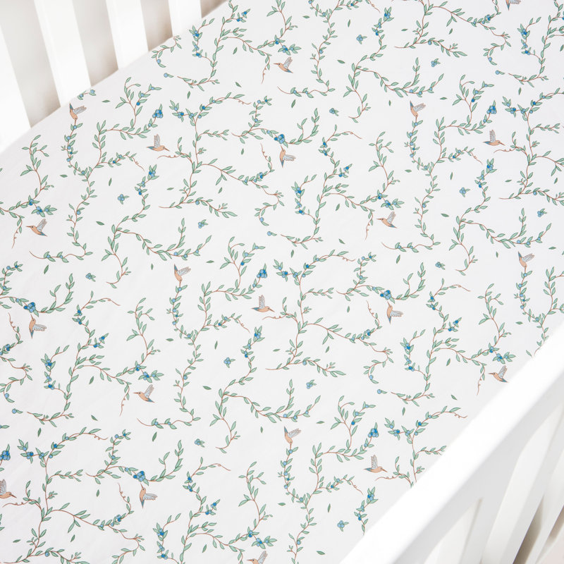 Drap pour lit de bébé Secret Garden, ivoire