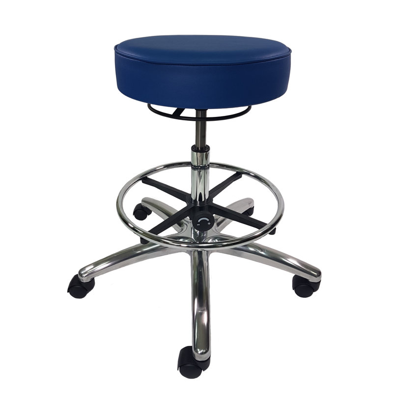 Tabouret de laboratoire à hauteur ajustable, Bleu