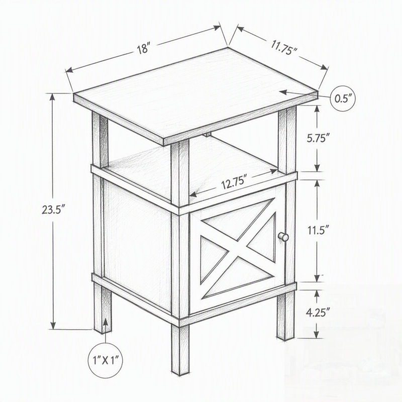 Élégante table d'appoint à 2 niveaux avec rangement, stratifié bronze foncé, parfaite pour les petits salons et les chambres