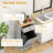 Kitchen Tilt Out Trash Bin Cabinet Free Standing Recycling Cabinet Trash Can Holder With Drawer, Gray