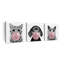 «Funny Animal Bubble Gum», ensemble de 3 reproductions sur toile 3 pièces-93062773