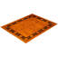Tapis orange noué à la main de conception unique Chimel