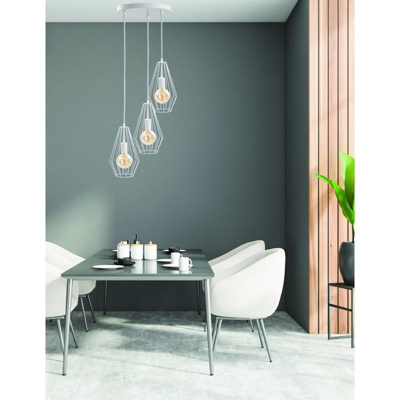 Estero 3 - Light Geometric Pendant, White