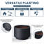 Grand pot / pot rond en béton avec trous de drainage-625424703-625424700