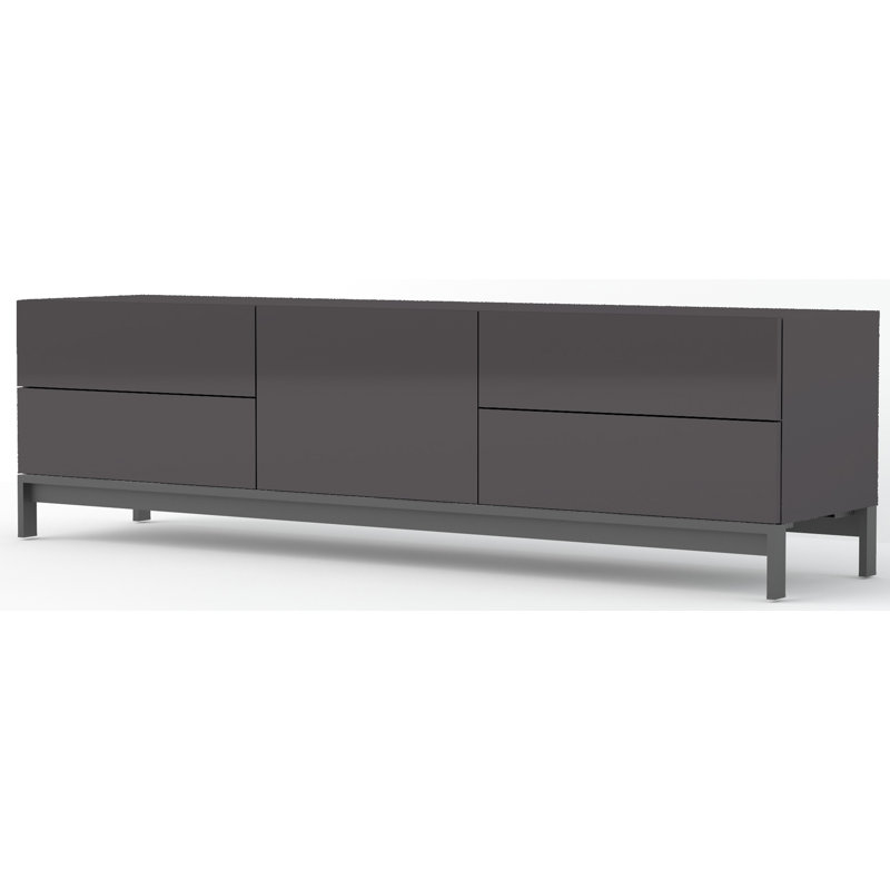 Feliciano TV Stand for TVs up to 75", Glossy Anthracite