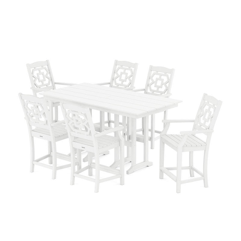 Ensemble repas pour 6 personnes Chinoiserie, Blanc