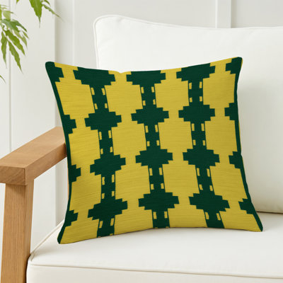 Coussin décoratif intérieur et extérieur brun Trellis