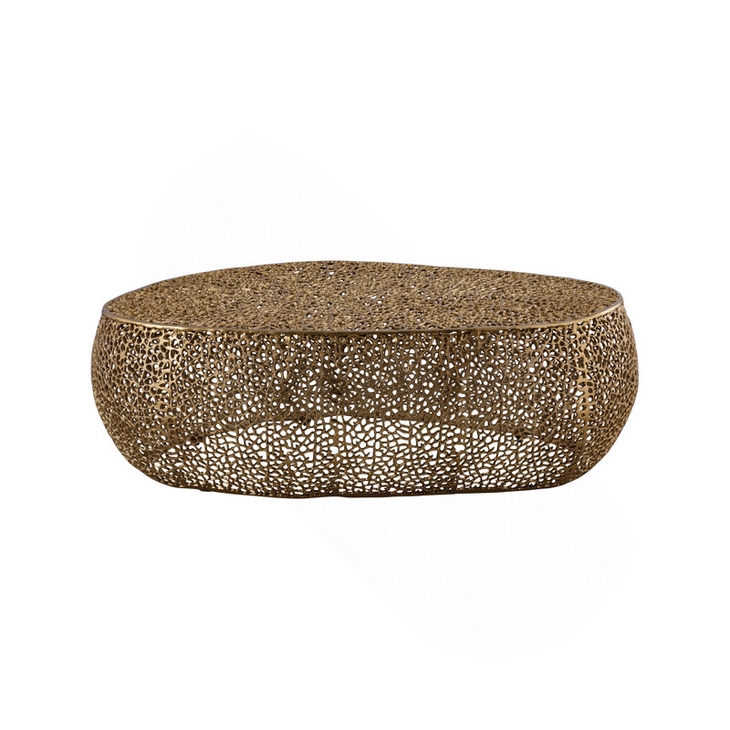 Table basse, ovale or, Doré