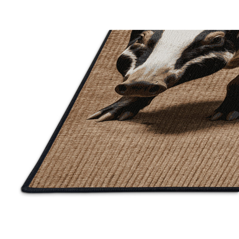  Washable Tapir Wildlife Area Rug, Rectangle 8' x 12'