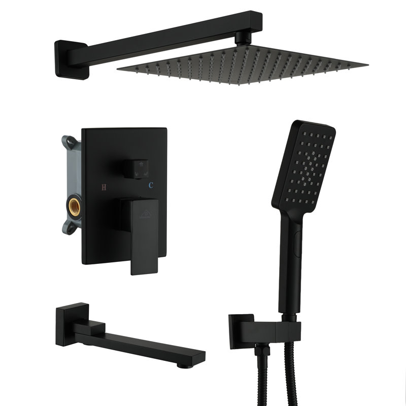 All-In-One Kit with Rough in-Valve, Matte Black