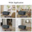 Modern Upholstered Faux Fur Square Ottoman(Set Of 2)-1433630156