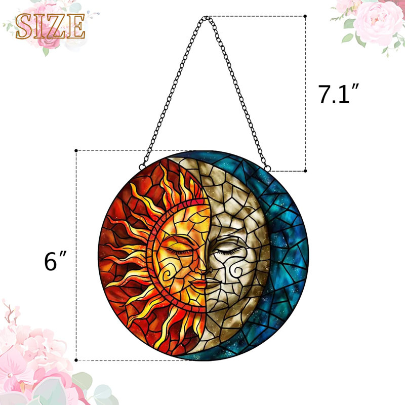 Vitrail Sun and Moon Suncatcher