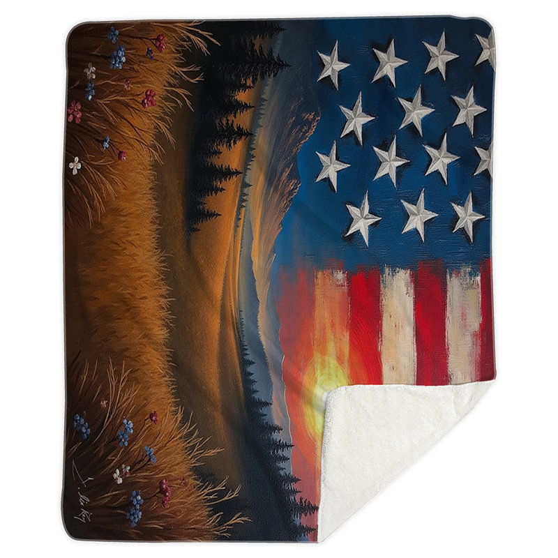 Freedom Small Sherpa Blanket, 30" W x 40" L