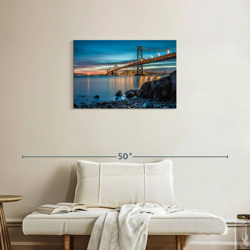Lilie Oakland Bay Bridge At Dusk, 20" H x 30" W