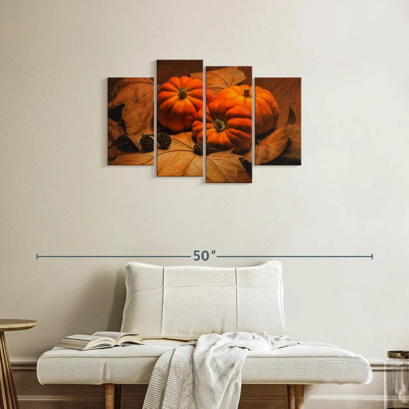 Pommes de pin et citrouilles Yarlin, H 22 po x l 36 po