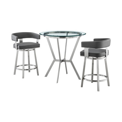 2 - Person Counter Height Dining Set by 17 Stories