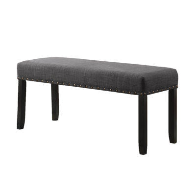Biony Fabric Dining Bench With Nailhead Trim