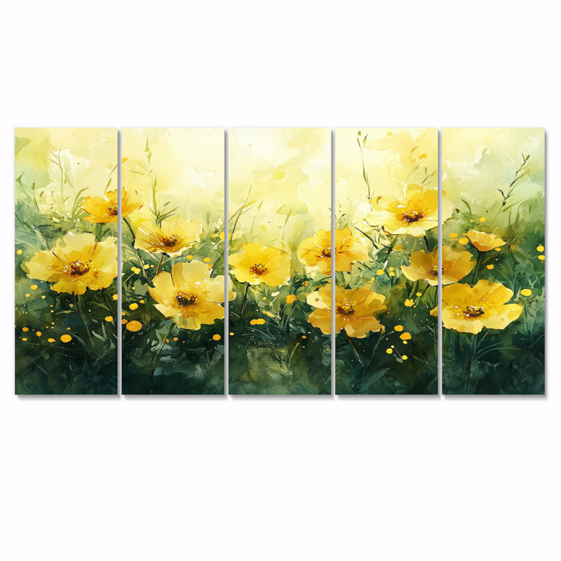 Hollandsworth - coquelicots - art mural traditionnel, H 28 po x l 60 po, 5