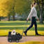 Foldable Dog Stroller with Safety Straps Storage Bag Black