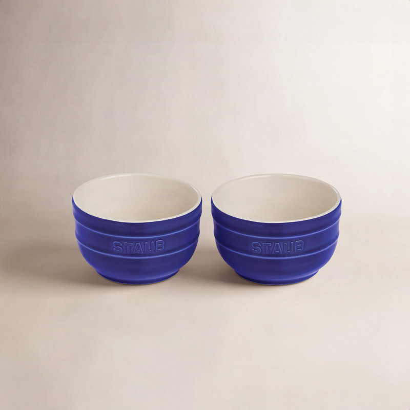 Staub Ceramic 2-piece Prep Bowl Set, Dark Blue
