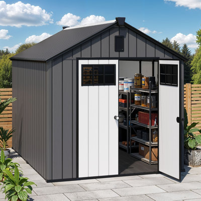 Edrosie Inc 8 Ft. W X 10 Ft. D Outdoor Storage Shed With Built‑In Floor & Air Vent