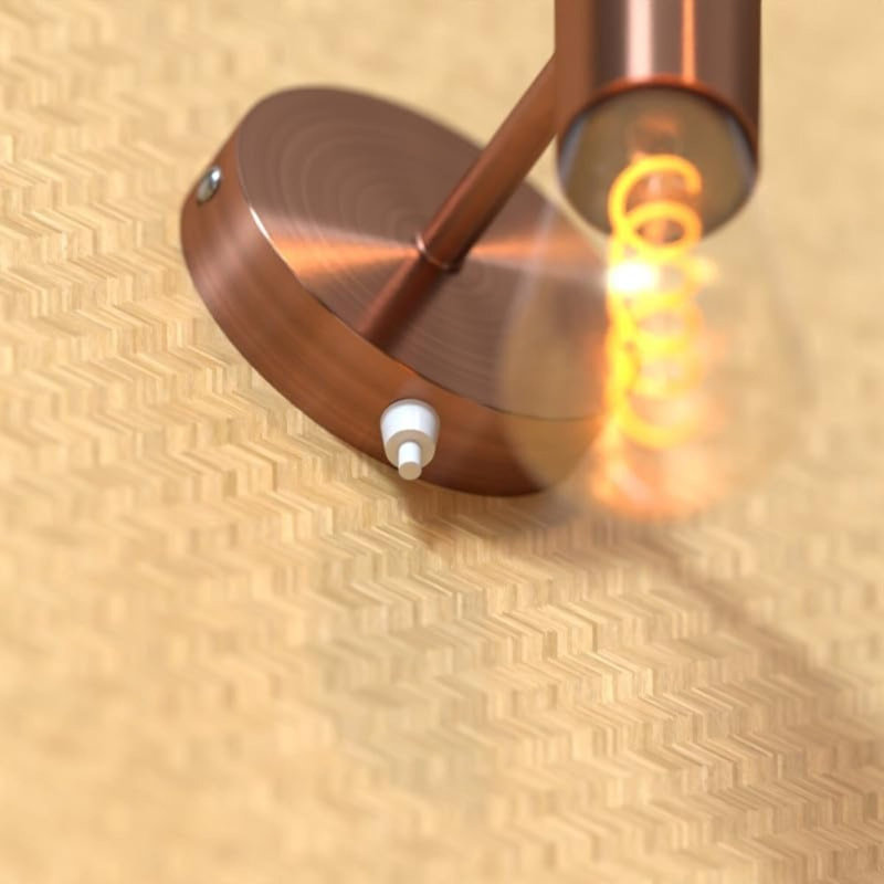 Single Metal Ceiling Rose With Push Button Vintage Industrial Light Cord Fitting