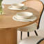 Ensemble de table de salle à manger 4 personnes Copple avec table ronde de 41,5 po et 4 fauteuils bouclés rembourrés-103707481