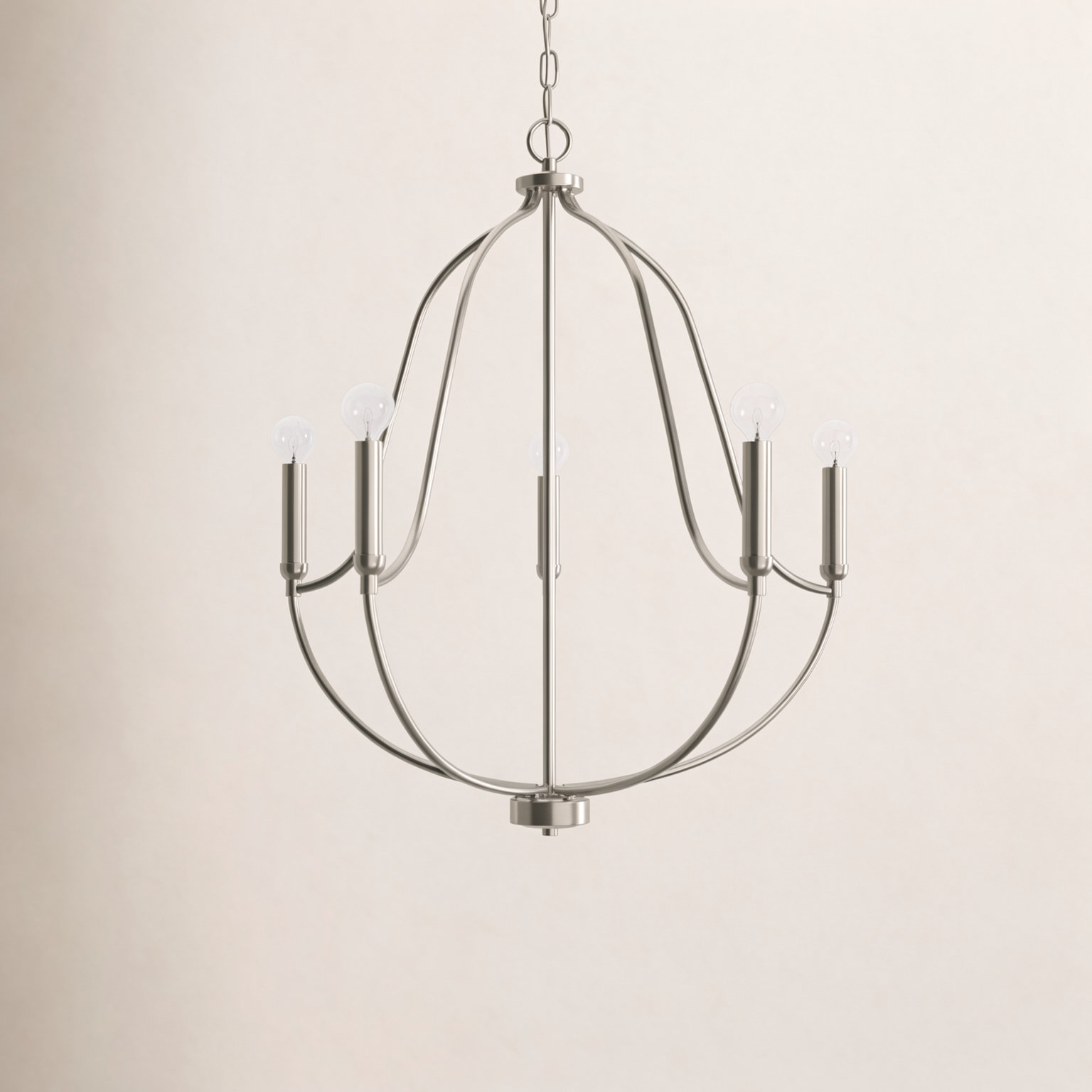 Kanda 5-Light Chandelier, Brushed Nickel