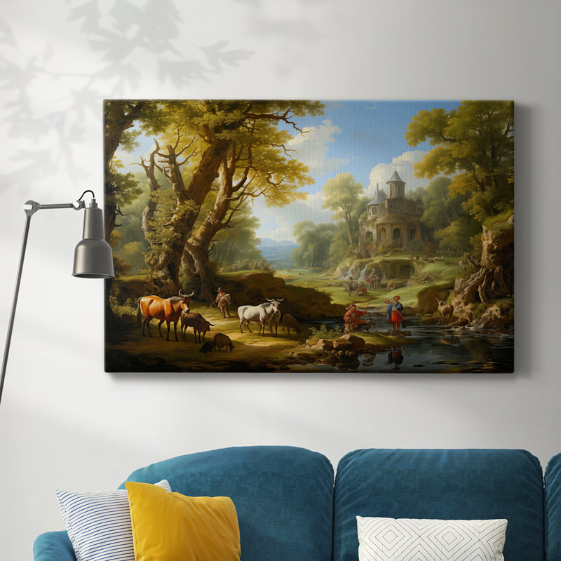 Animaux, paysage, série CCILI, H 40 po x l 60 po