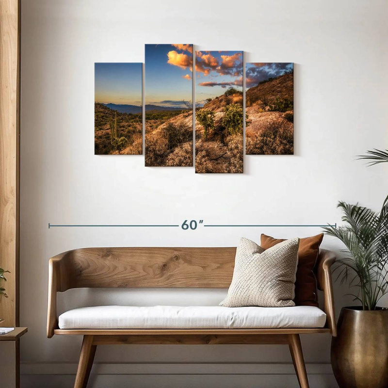 Désert de cactus Alvord Saguaro Park, H 27 po x l 43 po