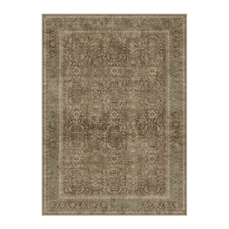 Tapis oriental lavable rétro avec envers antidérapant, Rectangle 6 pi x 9 pi