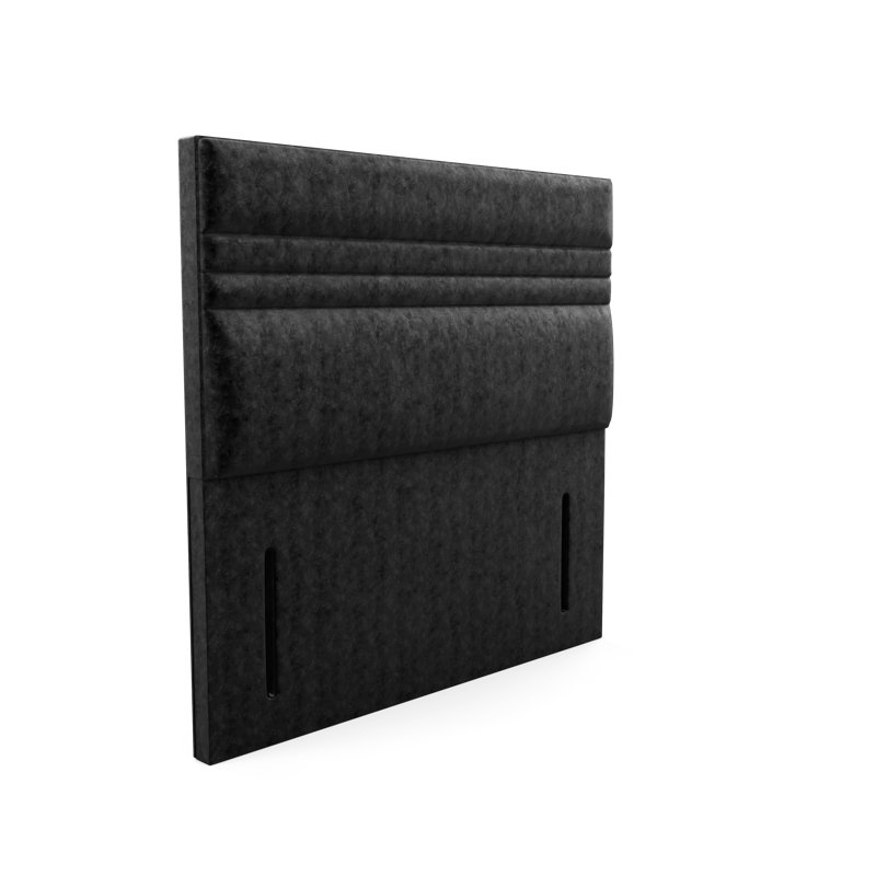 Upholstered Headboard, Small Single (2'6), Crushed Velvet - Black