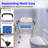 BAOKALER Bathroom Chair with Blue Cushioned Backrest
