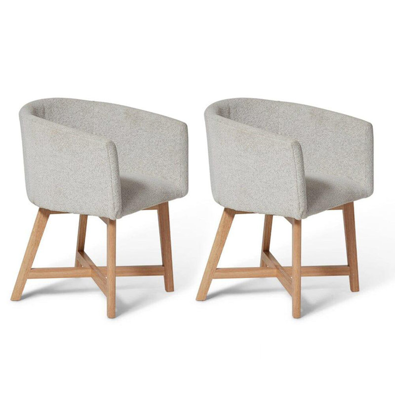 Aayushi dining chair - set of 2, Pale Oak 