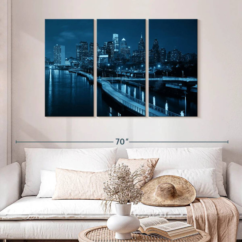 Horizon urbain de Sireci, Philadelphie, H 32 po x l 50 po