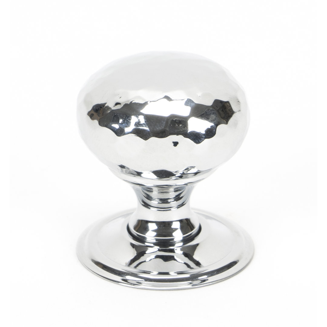 B&Q - Polished Chrome Hammered Mushroom Cabinet Knob 32mm - Image 4